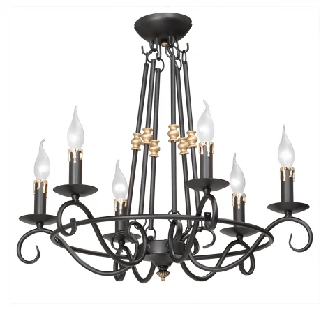 Подвесная люстра Vitaluce V1039/6 (220V, ковка, свеча)