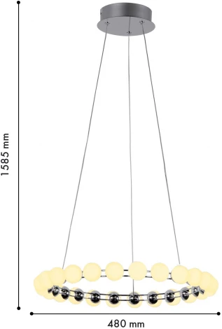 Подвесной светильник Favourite Helmet 4589-5P (LED, 220V, на проводе, шарики, круглые)