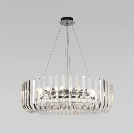 Подвесная люстра Loft It Dakota 10300/800 Nickel (220V, хрусталь, на тросе)