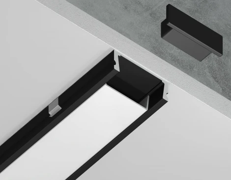 Алюминиевый профиль накладной для светодиодной ленты до 11мм Ambrella Illumination GP1700BK