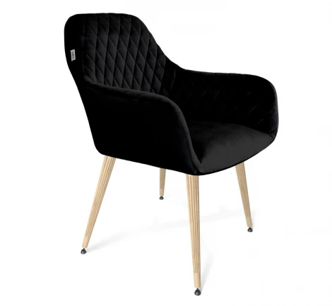 Стул Sheffilton SHT-ST38/S95-WH-1 ночное затмение/прозрачный лак/черный муар 8685712201