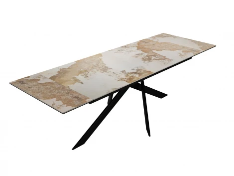 Стол DikLine EKX180, Керамика PANDORA глянец, опоры черные арт.00-00081101