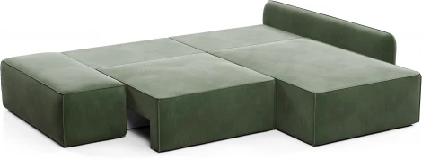 ПОРТЛЕНД Диван угловой с банкеткой зеленый D1 furniture арт.AAA41671003