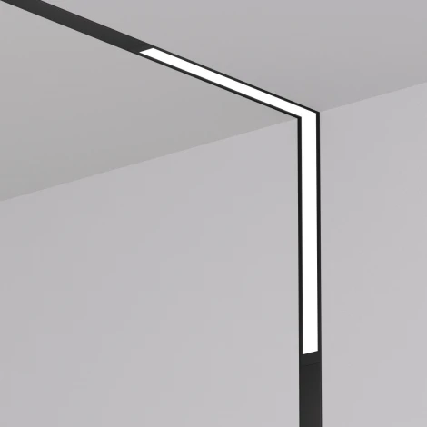 Трековый угловой светильник светодиодный однофазный 220V Denkirs Smart Linear DK8015-BK