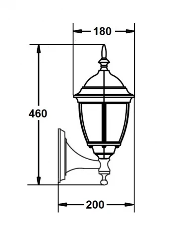 Настенный фонарь уличный Oasis Light ARSENAL S 91201S 04 Bl