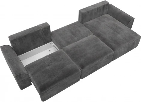 Диван угловой Лига-048 НПБ лонг Лига Диванов (Велюр) арт.128502