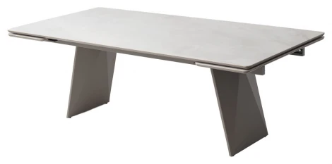Стол ШЕРЛ 220 цвет ОНИКС (CRYSTAL ONIX BIANCO), керамика / Латте каркас M-City 64591
