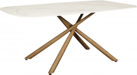 Стол обеденный IST-CASA Неаполь160 TW-1162-T-1,160x90x76 см, белый мрамор