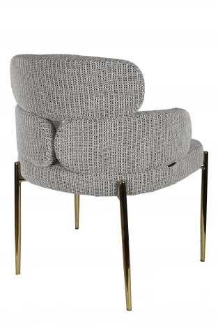 Стул обеденный IST-CASA Романи BS1450-WB, черно-белый/золото