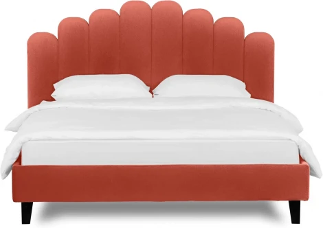 Кровать Queen II Sharlotta L 1600 ОГОГО (арт.577106), (Ткань/Оранжевый)