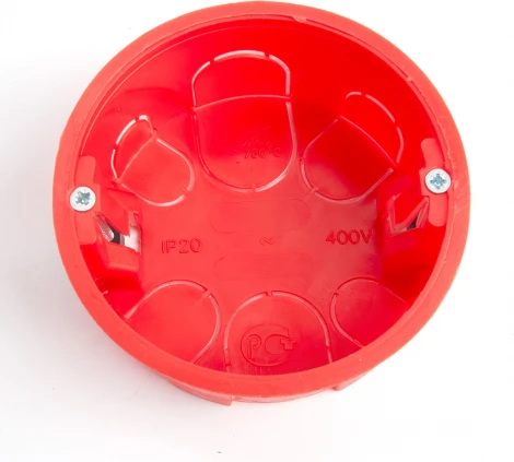 Коробка монтажная для полых стен с пластиковыми зажимами и крышкой Stekker 49006