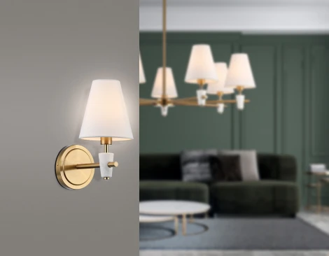 Бра с абажуром и мрамором Ambrella Ceramo Classic LH75047