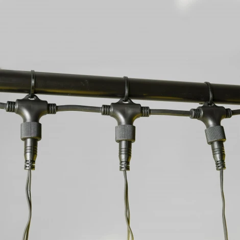 Гирлянда Занавес 2 x 2 м желтый 220В, 400 LED, провод черный каучук 2,3мм, IP65 Laitcom ECO402-1-2Y