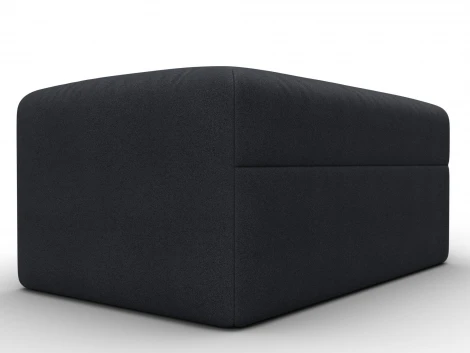 Модуль пуф Лига-060 НПБ (ЛДСП,Брус,Фанера,Замша/Темно-серый) Лига Диванов 129578