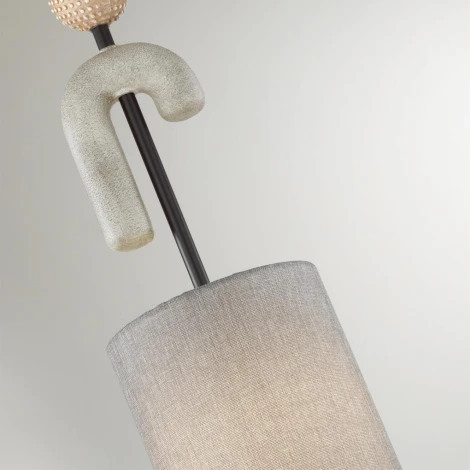 Подвесной светильник Odeon Light Bagel 5410/1A черный матов./серый/металл/полирезин/ткань E14 1*40W (220V, на проводе, круглые)