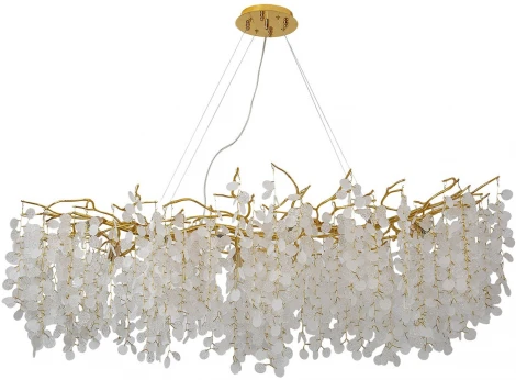 Подвесная люстра Favourite Parra 4161-12P (220V, хрусталь, на тросе, лепестки, ветки)