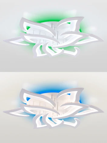 Потолочная люстра светодиодная с пультом ДУ 162W с RGB, белый, LED Natali Kovaltseva Olimp LED LAMPS 81435 (220V)