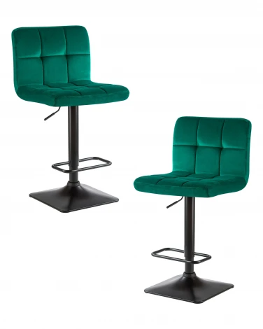 Набор 2 шт стул барный DOBRIN DOMINIC (зеленый велюр (MJ9-88))