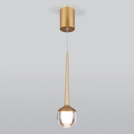 Подвесной светильник Elektrostandard DLS028 6W 4200K золото (LED, 220V, на проводе, шар)