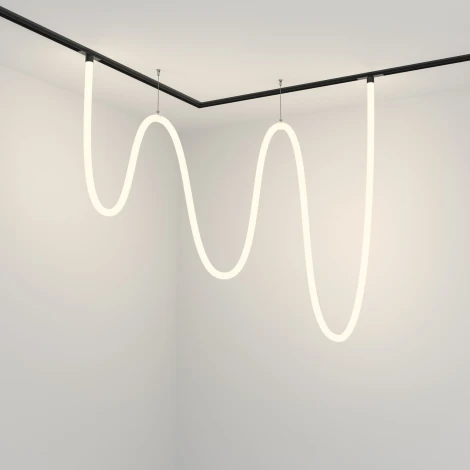 Трековый подвесной светильник с гибким неоном гибкий 48V Tau Exility 4000K 100Вт 360° LED (магнитный) Maytoni Technical TR101-2-100W4K-B