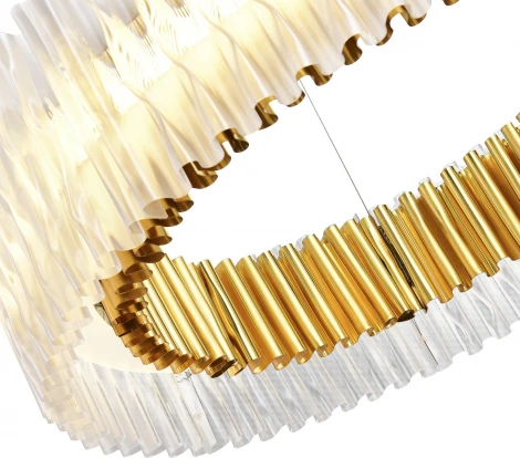 Подвесная люстра ST Luce Nazare SL6012.213.01 Золотистый/Прозрачный LED 1*87W (220V, на тросе, круглые)