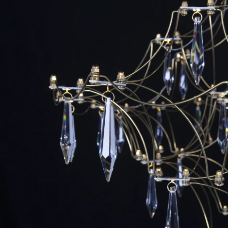 Подвесная люстра большая Loft It Mira 10259/1200 Gold Asfour (LED, 220V, на тросе)