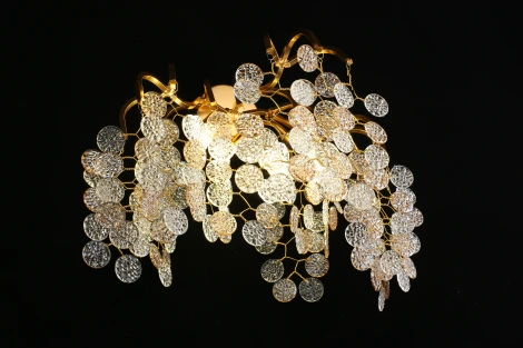 Бра Aployt Aurora APL.845.01.03 (220V, хрусталь, подвески, листья, ветки)