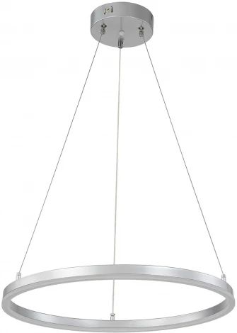 Подвесной светильник Escada Void 10254/1LED 43W Silver APP (регулировка яркости, 220V, пульт управления, управление смартфоном, на тросе, кольцо)