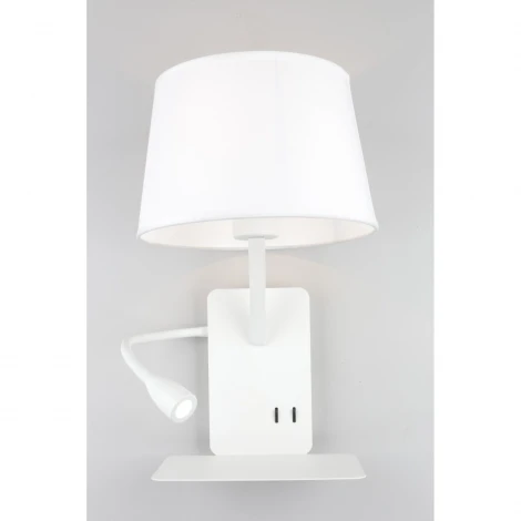 Бра с полкой на гибкой ножке для чтения Omnilux Talocci OML-62801-02 (220V, выключатель)