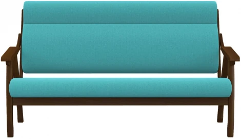 Диван Вега 10 ткань бирюза, каркас орех от фабрики Mebelik