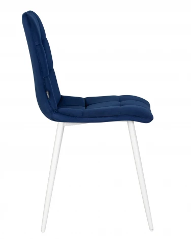 Стул обеденный CHILLY (Темно-синий Holland 60,основание белое)