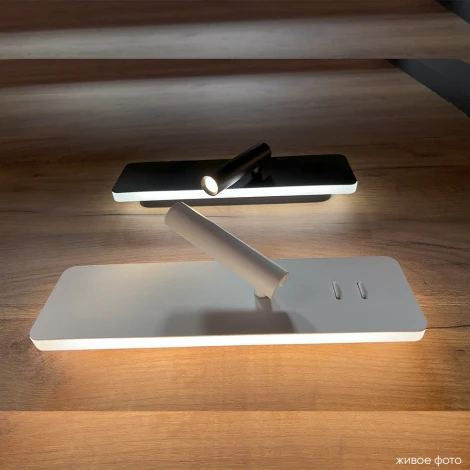 Настенный светильник со спотом с выключателем Crystal Lux VECTOR AP15W LED BL