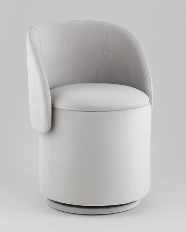 Пуф-трансформер Таунсвилл вращающийся с ящиком велюр светло-серый Stool Group УТ000042266