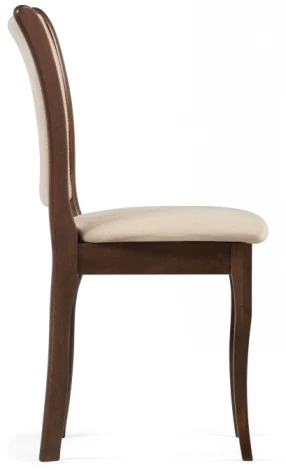Деревянный стул Woodville Санати сливочный раф / темный орех 527068