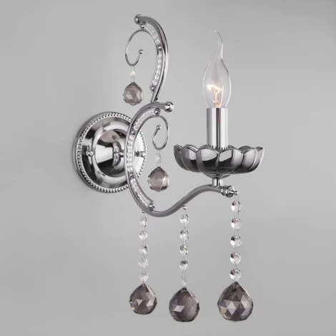 Бра Eurosvet Brezza 10107/1 хром/дымчатый хрусталь Strotskis