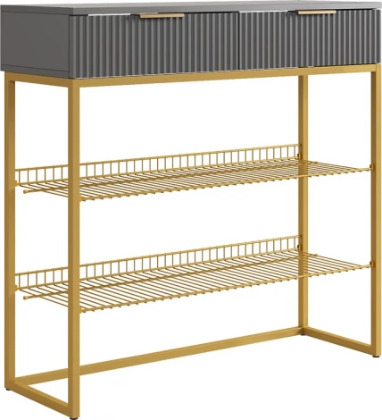 Обувница Классная 1 Mebelson (ЛДСП,Металл/Графит,Золотой) арт.172188,3327