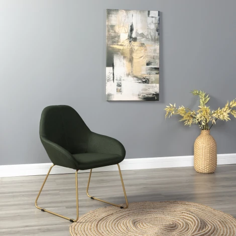 Кресло Kent темно-зеленый/Линк золото R-Home арт.410119124h_ТмЗел_золото_линк