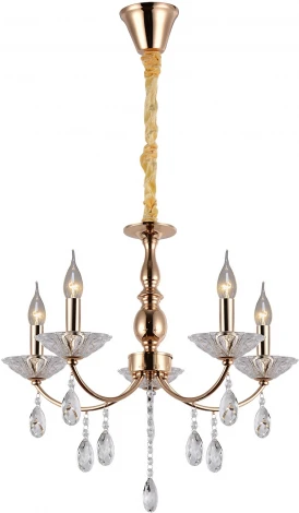 Подвесная люстра ILLUMICO IL1242-5PPA-29 GD (220V, на цепи, подсвечник, свеча)