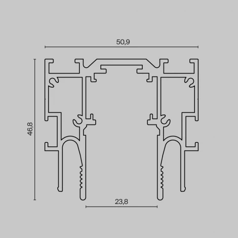 Шинопровод магнитный для монтажа в натяжной потолок Maytoni Busbar trunkings Exility TRX034-SCCL-422B