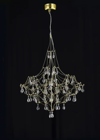 Подвесная люстра светодиодная с пультом и хрустальными подвесками Asfour MyFar Allegria MR2642-66P-50AD