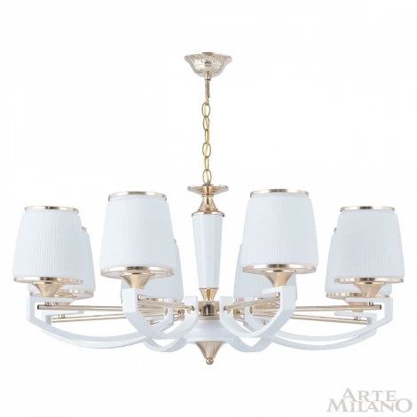 Подвесная люстра Arte Milano Florentia-2457 302457/8 Wh/Gd (220V, на цепи)