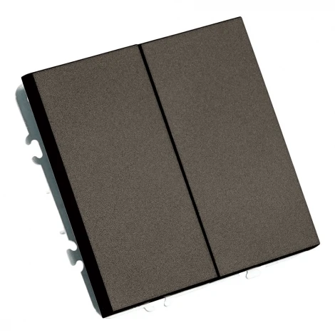 Выключатель двухклавишный (антрацит, soft touch) Stekker Эмили 49918