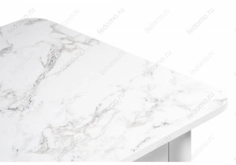 Стол Woodville Зедонг сабия / белые точёнки 459660