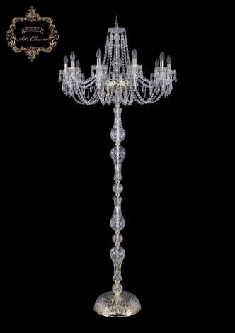Торшер Art Classic 13.23 13.23.10.300.h-210.Gd.Dr (220V, хрусталь, подвески, подсвечник, свеча, под старину)