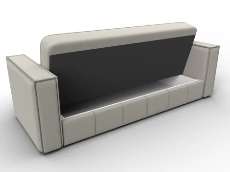 Диван-книжка Лига-068 (ДВП,Дерево/Пластик/Рогожка/Бежевый) Лига Диванов 129830