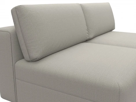 Диван прямой модульный Лига-060 НПБ (ЛДСП,Брус,Фанера/Пластик/Рогожка/Бежевый) Лига Диванов 129703