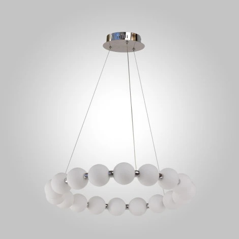 Подвесной светильник светодиодный AM Group PEARL PEARL-D600 CH (220V, на тросе, шар, бусы)