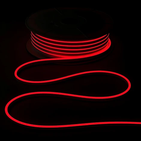 Односторонний Гибкий Неон 8х16мм Красный 12В, IP65 Laitcom FR-23513
