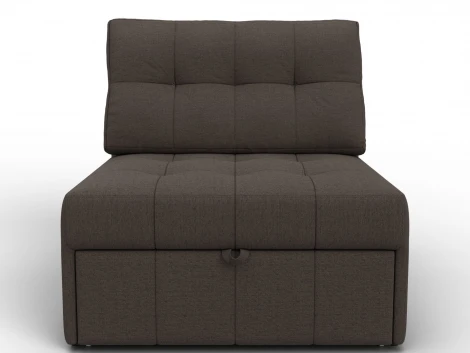 Кресло-кровать Лига-107 (80) (ЛДСП,Брус,Фанера,Рогожка/Коричневый) Лига Диванов 134891