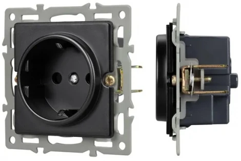 Механизм электрической розетки SCT-GP-MEU-PL-BK (250V, 16A) (Arlight) 043740